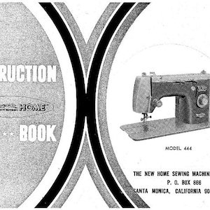 Janome New Home 444 445 447 Baycrest Instruction and Service Manuals in English PDF -Vintage Retro Scan Instant Download