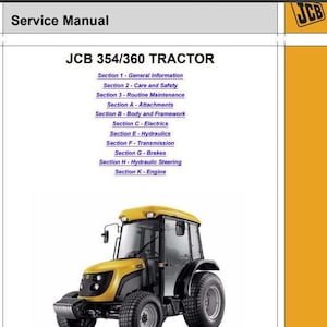 JCB 354, 360 TRACTOR Service Manual Download PDF
