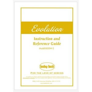 Baby Lock Evolution BLE8W-2 Instruction Manual PDF Instant Download