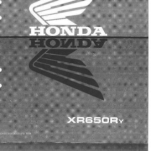 Honda XR 650R 2000-2007 Service Repair Manual pdf Download