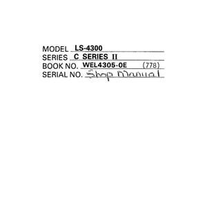 Linkbelt Excavator LS-4300CII EX Shop Manual (PDF Download)