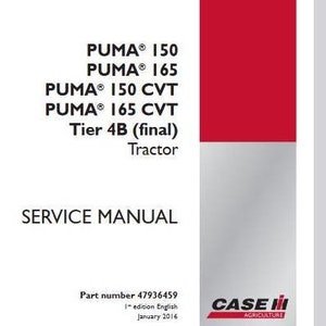Case Puma 150 165 CVT Manual Tractor SERVICE REPAIR 47936459 Pdf Download