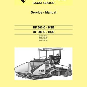 Bomag BF 600 C Service Repair Manual - English (PDF Download)