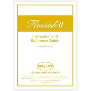 Baby Lock Flourish 2 BLMFO2 Operation Instruction Manual PDF Instant Download