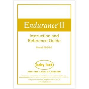 Baby Lock Endurance 2 BND9-2 Operation Instruction Manual PDF Instant Download