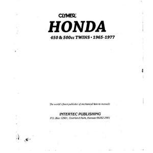 1965-1977 Honda Twins 450cc 500cc Service Repair Manual pdf Download