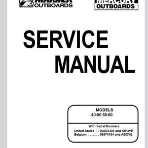 Mercury 40/50/55/60 Two Stroke Service Repair Manual pdf Download