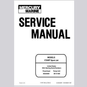 MERCURY 175XR2 Sport Jet Service Manual pdf Download