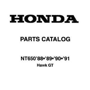 Honda NT 650 88-91 Parts Catalog Manual pdf Download