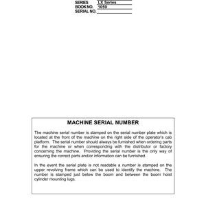 Linkbelt Excavator 290 LX EX - Shop Manual (PDF Download)
