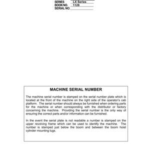 Linkbelt Excavator 700 LX EX Tier 3 Shop Manual (PDF Download)