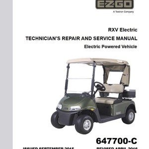 2016 Up RXV / Freedom Golf Cart Shuttle Electric Service Manual Pdf Download