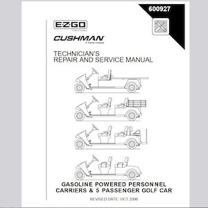 Gas 2005-2011 Shuttle 4/6, Bellhop 2/4/6, TG5 EZ go Service Manual Pdf Download
