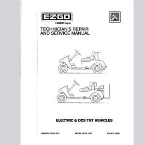 ELECTRIC 1997 TXT Freedom, TXT Fleet, Txt 4 Caddy Golf Cart Service Manual Pdf Download