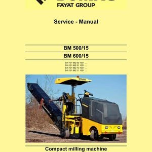 Bomag BM 500-15 BM 600-15 Service Repair Manual (PDF)