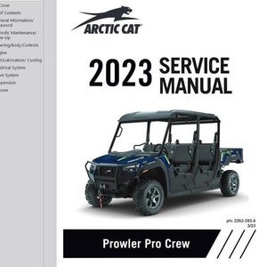 2023 Prowler Pro Crew Service / Operators / Wiring Manual Arctic Cat ATV Pdf Download