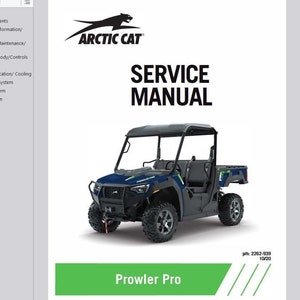 2021 Prowler Pro Service / Operators Manuals Arctic Cat ATV Pdf Download
