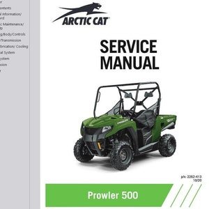2021 Prowler 500 Service / Operators Manuals Arctic Cat ATV Pdf Download