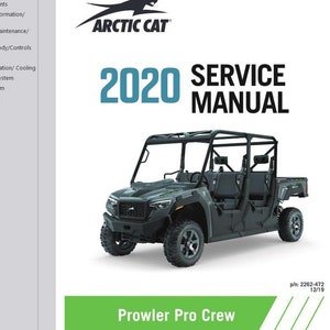 2020 Prowler Pro Crew Service / Operators Manuals Arctic Cat ATV Pdf Download