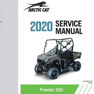 2020 Prowler 500 Service / Operators Manuals Arctic Cat ATV Pdf Download