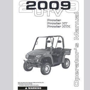 2009 Prowler XT XTX Service / Operators / Wiring Manual Arctic Cat ATV Pdf Download