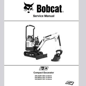 Bobcat E10 Service Manual 6986788 PDF digital download