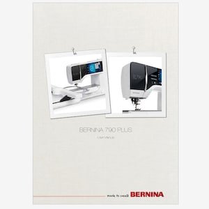 Bernina 790 PRO or B790 PRO Operation Instruction Manual PDF Instant Download