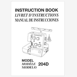 Janome MyLock 204D Operation Instruction Manual PDF Instant Download