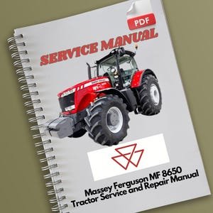 Massey Ferguson MF 8650 Tractor Service and Repair Manual