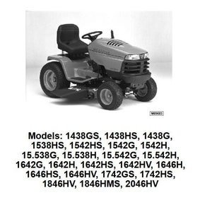 John Deere Sabre 1438 1538 1542 15.538 G GS HS H Sabre Tractors Service Repair Manual PDF Download