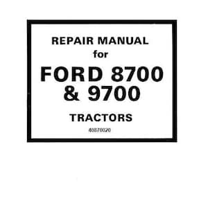 Ford 8700 9700 Tractors Repair Service Manual PDF Download