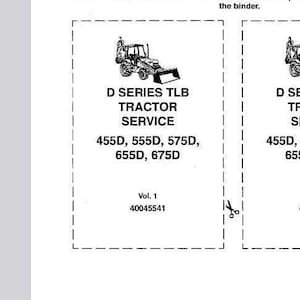 Ford 455D 555D 575D 655D 675D Backhoe Loaders Tractors Repair Service Manual PDF Download