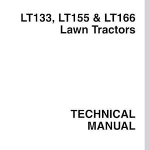 John Deere LT133 LT155 LT166 Tractors Technical Repair Service Manual TM1695 Pdf Download