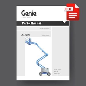 Genie Z-51/30J Articulated Boom Lift Parts Manual PDF