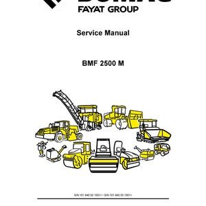 Bomag BMF 2500 M Service Manual - English (PDF Download)