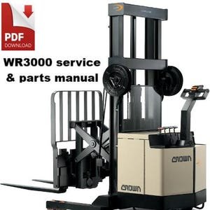 Crown WR3000 Walkie Reach Stacker Service Repair Parts Manual