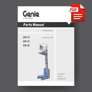 Genie GR-12 GR-15 Gr-20 Runabout Lift Parts Manual PDF