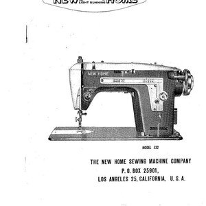 Janome New Home 532 535 Imperial 535 Instruction Manual in English Vintage St James Retro User Guide PDF Instant Download