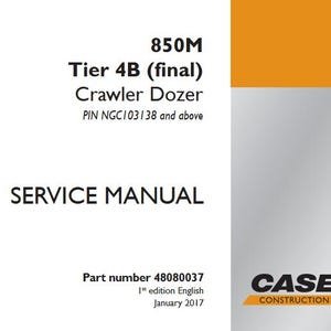 Case 850M Tier 4B (final) Crawler Dozer Service Shop Repair Manual pdf Download