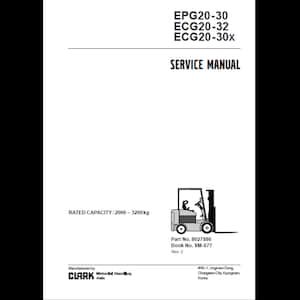 Clark Forklift Workshop Service Manual SM 677 EPG20-30 (PDF Download)