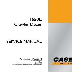 Case 1650L Crawler Bull-Dozer Service Shop Repair Manual pdf Download