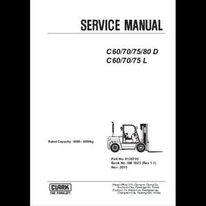 Clark Forklift Service Manual: C60 C70 C75 C80 D L (PDF Download)
