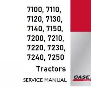 Case 7100, 7110, 7120, 7130, 7140, 7150, 7200, 7210, 7220, 7230, 7240, 7250 Tractors Service Shop Repair Manual pdf Download