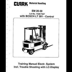 Clark Forklift EM 20-30 Training Manual: 1994 Electric System (PDF Download)