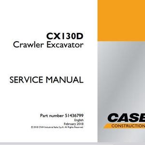 Case CX130D Crawler Excavator Service Shop Repair Manual pdf Download