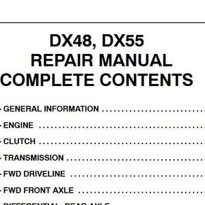 Case DX48, DX55 Tractors Service Shop Repair Manual pdf Download