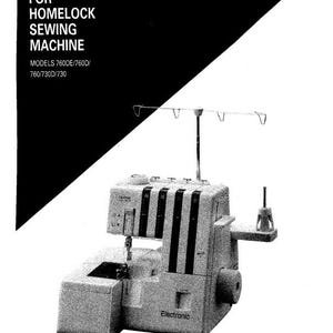 Brother Homelock 760DE 760D 760 730D 730 Overlocker / Serger Instruction Manual Vintage PDF Home Lock Manual User Guide Instant Download