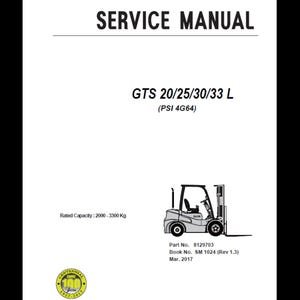 Clark Forklift GTS 20-33L SM-1024 2017 Service Manual (PDF Download, 769 Pages)