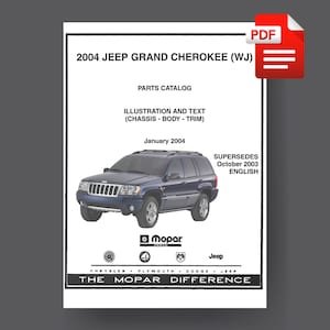 Jeep Grand Cherokee 2004 WJ Parts Catalog PDF
