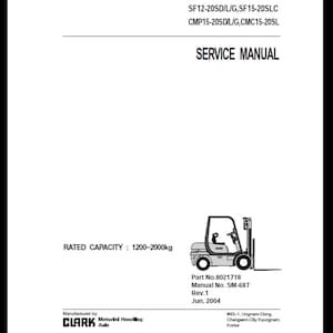Clark Forklift Workshop Service Manual (PDF Download, 665 Pages)